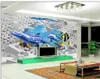 Foto Personalizza dimensioni Underwater World Dream 3D Stereo TV Sfondo parete pittura decorativa