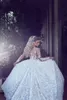 Luksusowe Koronki Suknie Ślubne Syrenki Z Odłączanym pociągiem 2017 Najnowszy Sheer Neck Długie Rękawy Suknie Ślubne Aplikacje Tylne Przyciski Vestidos