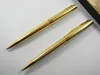 2PC Business Sonnet Series Golden Metal Office Ballpoint Pen +1 Ballpoint Pen Refill