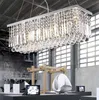 New Modern Contemporary Crystal Pendant Light Ceiling Lamp Chandelier Lighting length 47 2 inch 120cm LLFA263b