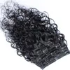 Clip humide et ondulé indien Extensions de cheveux humains pas cher pleine tête Clip dans les Extensions de cheveux vague d'eau 10 pièces ensemble 120gset 9860152