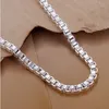 Argent 925 14g bracelets 4mm box bracelet bijoux fashion350H