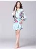 Women039s Sleepwear Kimono Night Robe Artificial Silk Satin Wedding Bride Bridesmaid Robes Short Floral Bathrobe Peignoir Femme3379198