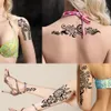 Wholesale-30 Designs 1 Piece Large Henna Stencil Hollow Airbrush Paint Template Sexy Women Makeup Body Art Tattoo Stencil Temporary