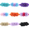 20pcs Gril bébé 3 fleurs bandes de cheveux perle cristal mousseline de soie fleur combinaison ensemble bandeaux élastiques chapeaux bandeau cheveux accessoires H061