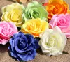 DIY kunstmatige rose bloem hoofd zijde bloem voor bruiloft corsage flip-flops hoofdtooi boeket accessoires 11.5cm G628