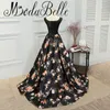 Vestido De Noite Floral Robe De Soiree 2017 Solde Preto Longo Vestidos de Baile 2017 Abiti Da Sera Lunghi