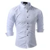 Herrenhemden Großhandel - Marke 2021 Mode Männliches Hemd mit langen Ärmeln Tops Spleißen Kleine Pilze Herren Slim Männer 3XL1