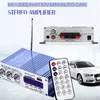 Freeshipping HY02 USB FM Ses Araba Stereo Amplifikatör Radyo MP3 Hoparlör LED Hi-Fi 2 Kanal Dijital Ekran Güç Oyuncu için Oto Motosiklet