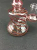 Mini narghilè in vetro di qualità per trivellazione petrolifera da 14 mm giunto a strisce rosse set da fumo concessioni prezzo diretto di fabbrica