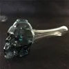 Nyankomst mini färger Skull Glas Oljebrännare Pipe Sked Rök Tobak Ört Skalle Huvud Stil För Glas Sked Hand Pipes