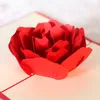 Grußkarten, Hochzeitskarten, Pop-up-Karten, Glückwünsche, Hochzeitstag, Rosen-Glückwunschkarte, Valentinstagskarte mit Umschlag