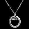 Forever In My Heart Circle Pendant Necklace Family Member Mom Girl Grandma Big Little Sister Best Friend Pendants for Women Necklaces 161757