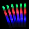 Matériau multicolore en mousse, bâton en mousse à LED changeante, pour Concert électronique de noël, bâton éponge multicolore flash