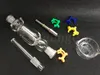 Newest glass pipes Set with 14 mm Titanium Tip & Quartz Tip Quartz Nail Glass Dish Oil Rig Concen trate Dab Straw