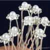 Akcesoria ślubne biżuteria ślubna Pearl Pearl HairPins kwiat kryształ perłowy pinki do włosów dhinestone klipsy druhna kobiety włosy żyd5803944