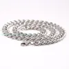 Strong Jewelry 10mm/15mm Silver Heavy Link Cuban Curb Chain Necklace Bracelet Stainless Steel Jewelry Set with Lobster Clasp