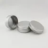 Gratis frakt 15ml Aluminium Balm Tins Pot Jar 15G Comestic Containers med skruvgänga Lip Balm Gloss Candle Packaging 500pcs