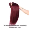 PASSION Ombre Capelli Lisci Tesse 4 Fasci Rosso Scuro 1B 99J Borgogna Capelli Vergini Brasiliani 100 Fasci di Tessuto Capelli Umani6494626