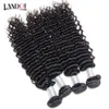 Brasileiro Profunda Encaracolado Virgem Do Cabelo Humano Tece 3/4/5 Pacotes Peruano Indiano Malaio Cambojano Mongol Extensões de Cabelo Encaracolado Kinky Remy