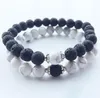 Nouvelle perles de roche de lave 8 mm charms bracelets perles pour hommes, bracelet de brins de pierre naturelle pour femmes, bijoux