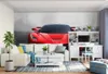 Personalizzato di qualsiasi dimensione 3D Sports Car Poster Po Carta da parati Soggiorno Studio Camera da letto TV Sfondo Murale Carta da parati De Parede 3D17626064081134