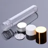 40ml transparent mask test PET tube with aluminum cap,clear plastic cosmetic tube with pressure sensitive seal F20171122