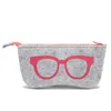 Nya glasögon Wool Felt Kvinnor Män Solglasögon Väska Fashion Zipper Eyeglasses Case Multi-Purpose Felt Väska Färgglada grossist 100st