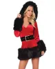 2 Color Classic Sexy Miss Santa Claus Costume Fantasy Women Hood Dress+Hat+Belt Performance Party Christmas Outfit