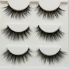 3D Mink False Eyelashes 3D15 3 Pairs Handmade Cotton Thread Messy Soft Natural Thick Fake Eyelashes Makeup Tools Eye