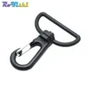 100pcs lote plástico preto giratória giratória snap fivela para tecer paracord lanyard backpack webbing carabiner246h