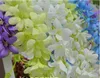 Élégant blanc soie artificielle fleurs décoratives guirlande faux orchidées suspendues plantes vigne pour la décoration de fête de mariage fournitures 120 pcs/lot