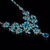 Роскошный Кристалл Rhinestone ожерелье ювелирные изделия аксессуары свадебные ювелирные изделия кристаллы ожерелье и серьги набор для выпускного вечера театрализованное партия свадьба