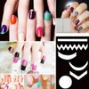 Vente en gros-18Pc/Set Type aléatoire !! Mode bricolage français manucure forme Nail Art conseils bande autocollants Guide pochoir décoration