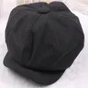 Brand-Cabbie Newsboy Woman Man Cap Black Ivy Hat Golf Drive Winter Flat Plain Beret Hats WF403