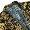 Мужские костюмы Blazers Gold Blazer Men Floral Support Slim 2021 по прибытии Мода партии одиночный погруженный костюм Куртка плюс размер M-6XL XF061