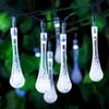 Wholesale- 30 LED Water Drop Solar Powered String Lights LED Fairy Light for Wedding Christmas Party Festival Outdoor Indoor Decoration