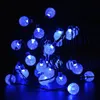 Solar String Lights 20ft 30 LED White Crystal Ball Waterproof Outdoor Powered Globe Fairy