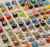 Lot de 50 perles à gros trous pour Bracelet européen, glaçage coloré, breloques à faire soi-même, adaptées aux Bracelets de perles, Mix8337366