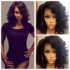 American wavy Bob Human Hair Wigs For Black Women with side bang brazilian remy Full natural 14inch lace front Wig 150%density diva1