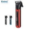 Kemei KM-731 Tondeuse à cheveux électrique professionnelle à la fois rechargeable et à batterie Tondeuse à cheveux Hommes Rasoir Tondeuse réglable sans fil
