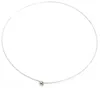 10st / lot silverpläterade chokers halsband ledning tråd smycken fynd komponenter för DIY Craft present 16inch W22 *