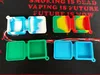 Contenitori di cera antiaderente Contenitore in silicone a forma di blocco da 9 ml Vasi per uso alimentare Vasi per utensili dab Contenitore per olio per vaporizzatore Vape 4 colori DHL