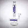 Detachable Part Glass Bongs Water Pipes Blue 12 Inch Joint 14.4 mm Inline Perc Smoking Hookahs Recyler Oil Rigs Glass Bongs