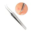 Tamax Newest Acne Needle Tweezers Black Head Pimples Removal Pointed Bend Gib Head Face Care Tools Blackhead Comedone Acne Extractor tools