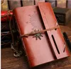 A6 sizes vintage PU leather pirate travel diary book retro spiral notebook notepad stationery office school supplies kraft paper notebooks