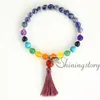 7 gioielli di guarigione chakra braccialetto chakra gioielli spirituali braccialetti di perline yoga braccialetti di pietre curative braccialetto portafortuna