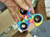 Molino de viento Tri Fidget Spin 1.5 minutos Giro Estilo Camuflaje Fidget Spinners Para ansiedad de descompresión EDC Finger Toy Fútbol Leopard Rainbow