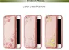 Diamond Bling Soft TPU Clear Telefon Powrót Pokrywa Secret Garden Flowers Case dla iPhone 5 6S 6 Plus 7 7Plus Samsung S6 S7