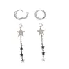 Nuovo Arrivo Star Star Placted Star Dangle Chain Star con CZ Hoop a due vie Usa la stella regalo di Natale Earring301F